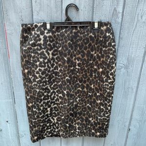 Leopard print pencil skirt
